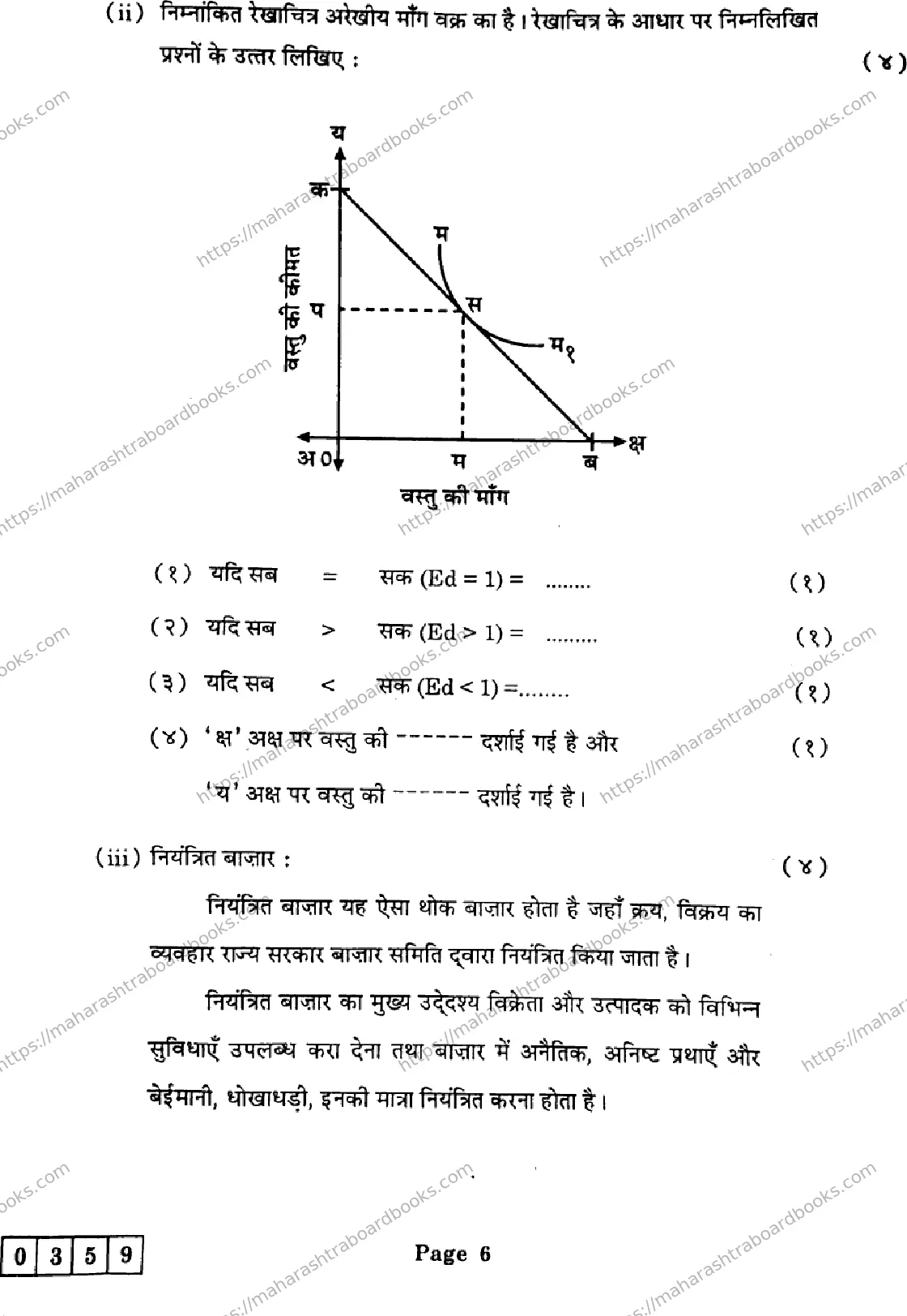 Maharashtra Board Solution HSC Economics J-359 2025 Image 6