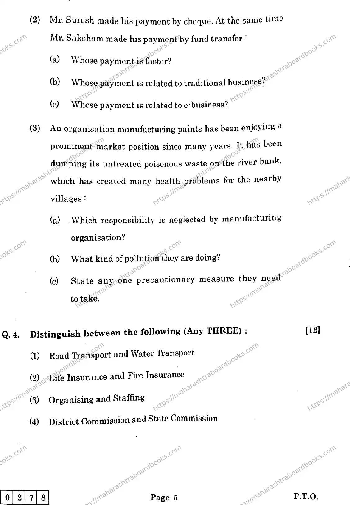 Maharashtra Board Solution HSC Organisation-of-Commerce-and-Management- J-278 2025 Image 5