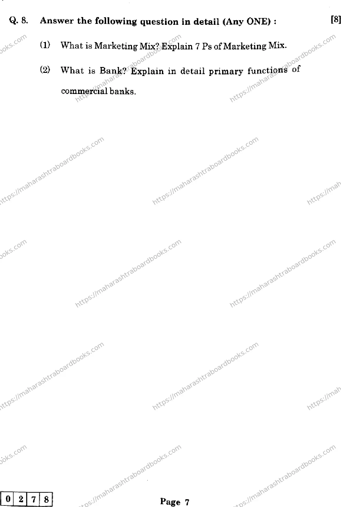 Maharashtra Board Solution HSC Organisation-of-Commerce-and-Management- J-278 2025 Image 7