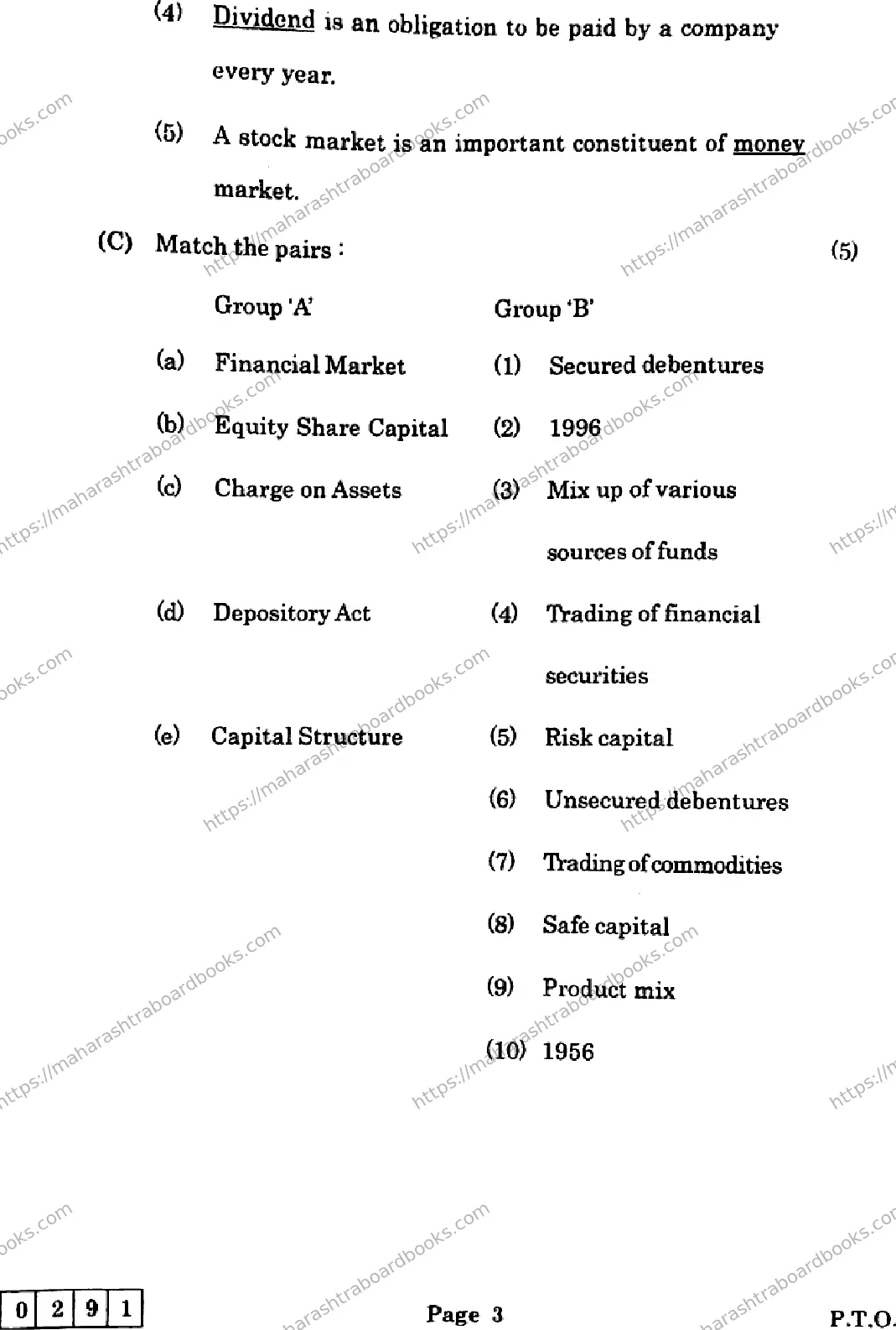 Maharashtra Board Solution HSC Secretarial Practice J-291 2025 Image 3