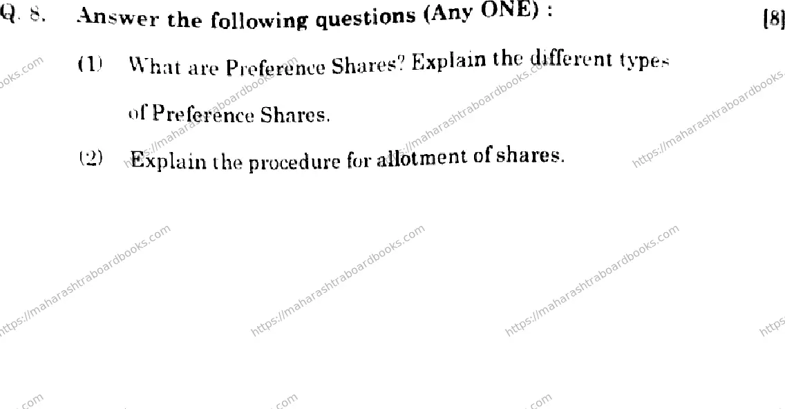 Maharashtra Board Solution HSC Secretarial Practice J-291 2025 Image 7