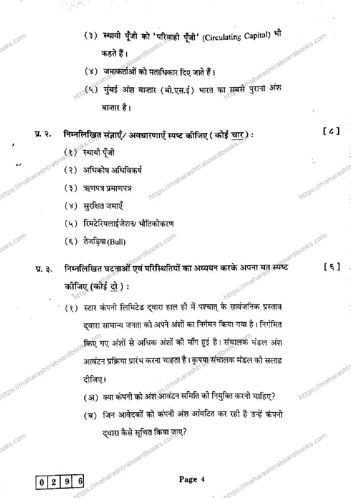 Maharashtra Board Solution HSC Secretarial Practice J-296 2025 Image 4