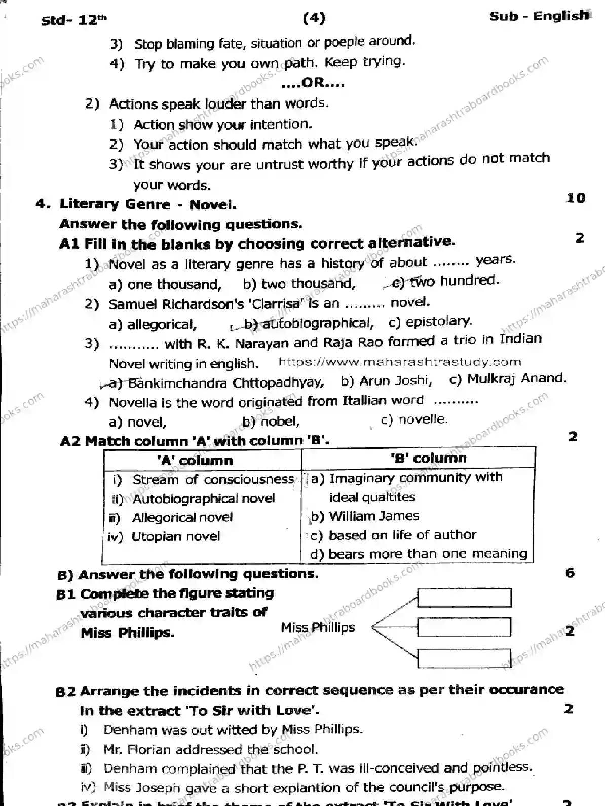 Maharashtra Board Solution HSC 1 SEM ENGLISH 151125 1 SEM ENGLISH 151125 2026 Image 4