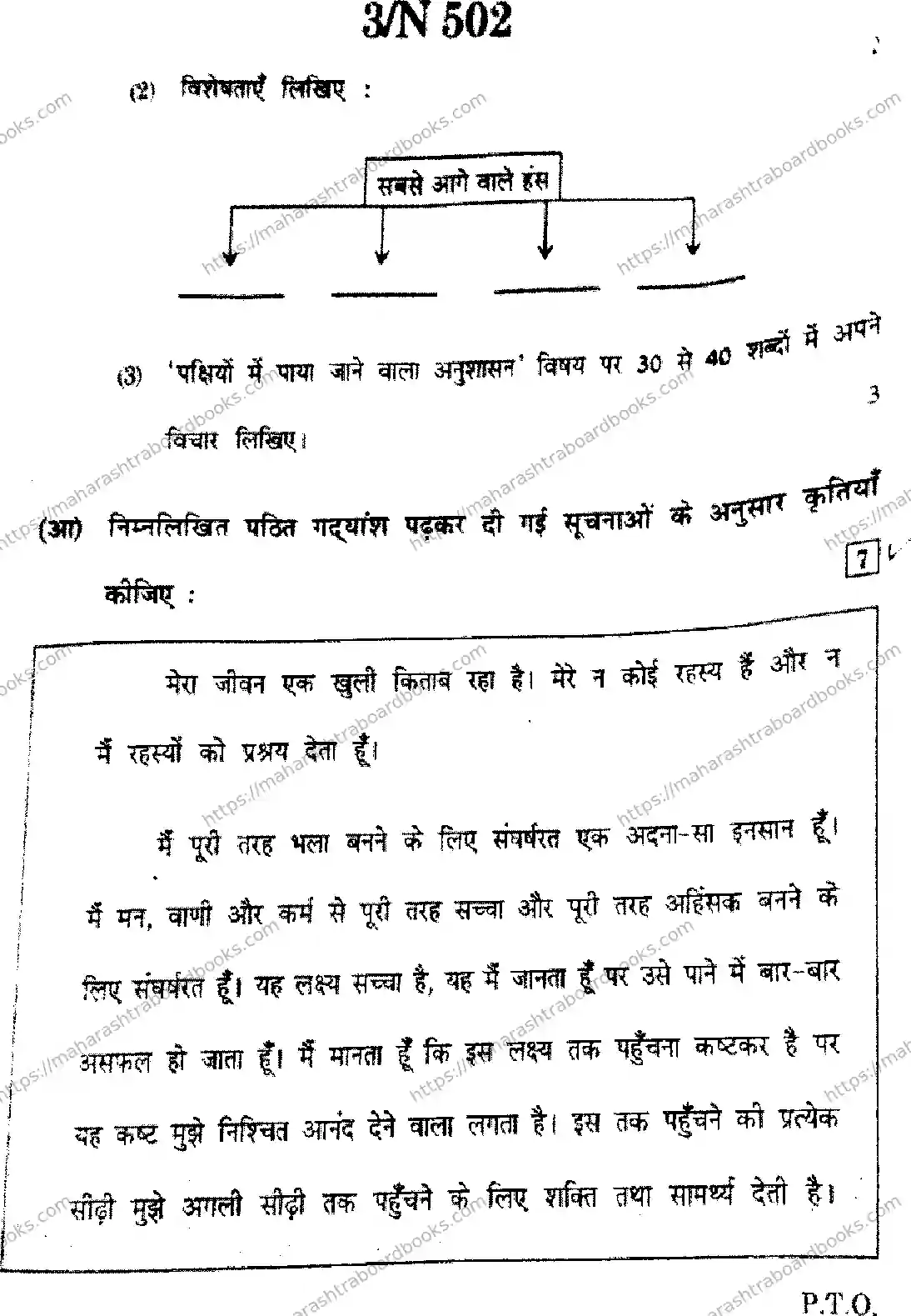Maharashtra Board Solution SSC Hindi Default Set 2024 Image 3