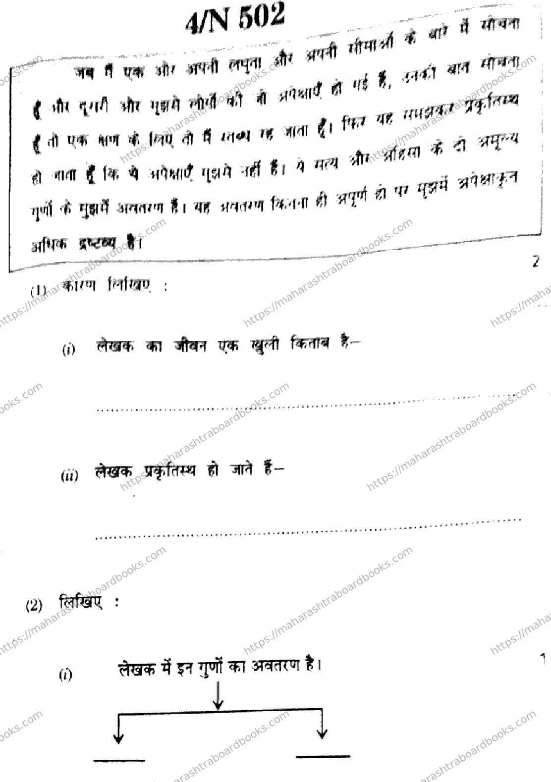 Maharashtra Board Solution SSC Hindi Default Set 2024 Image 4
