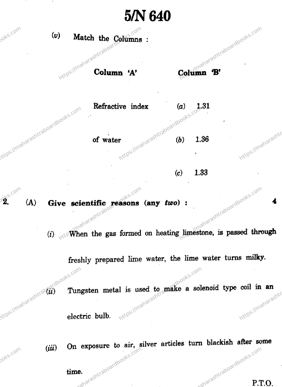 Maharashtra Board Solution SSC Science And Technology  (72) - (N-640) 2024 Image 5