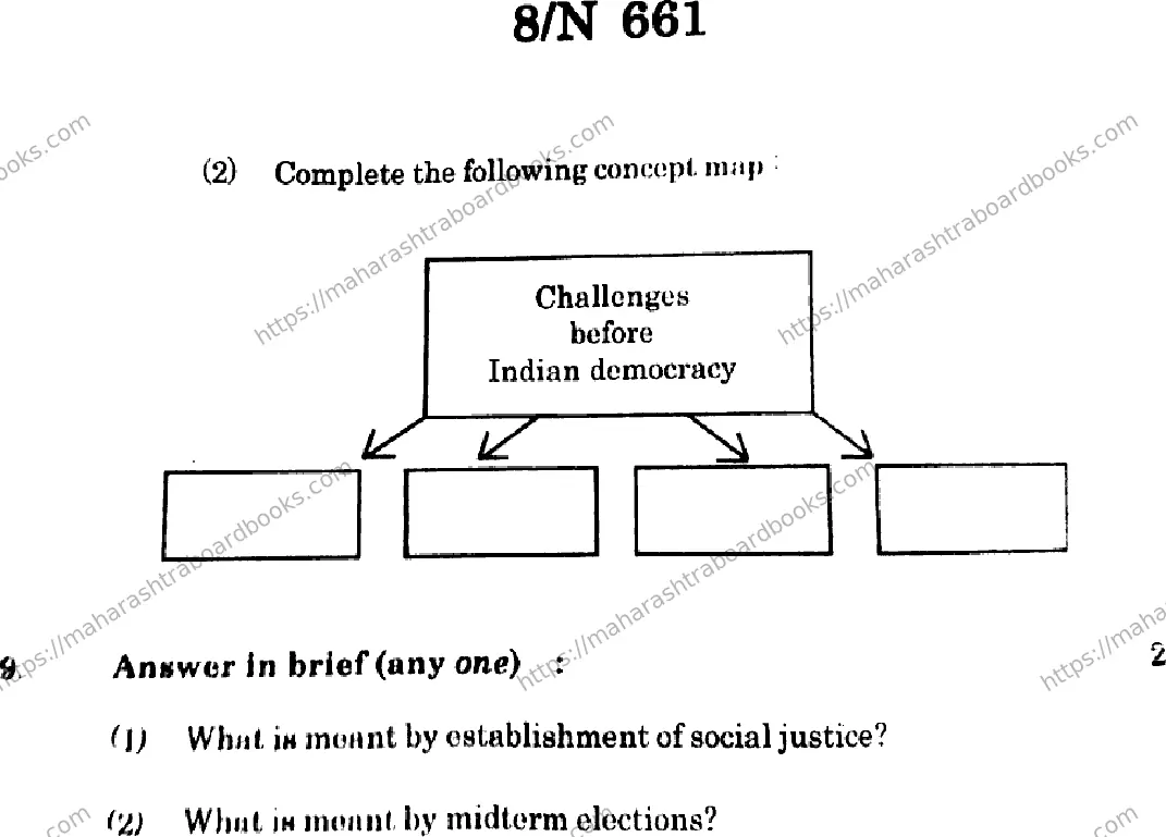 Maharashtra Board Solution SSC Social Sciences (History & Political Science) Default Set 2024 Image 8