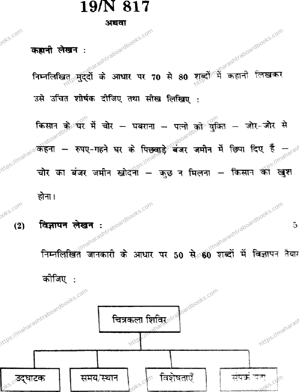 Maharashtra Board Solution SSC Hindi (SL & TL)  N-817 2025 Image 19