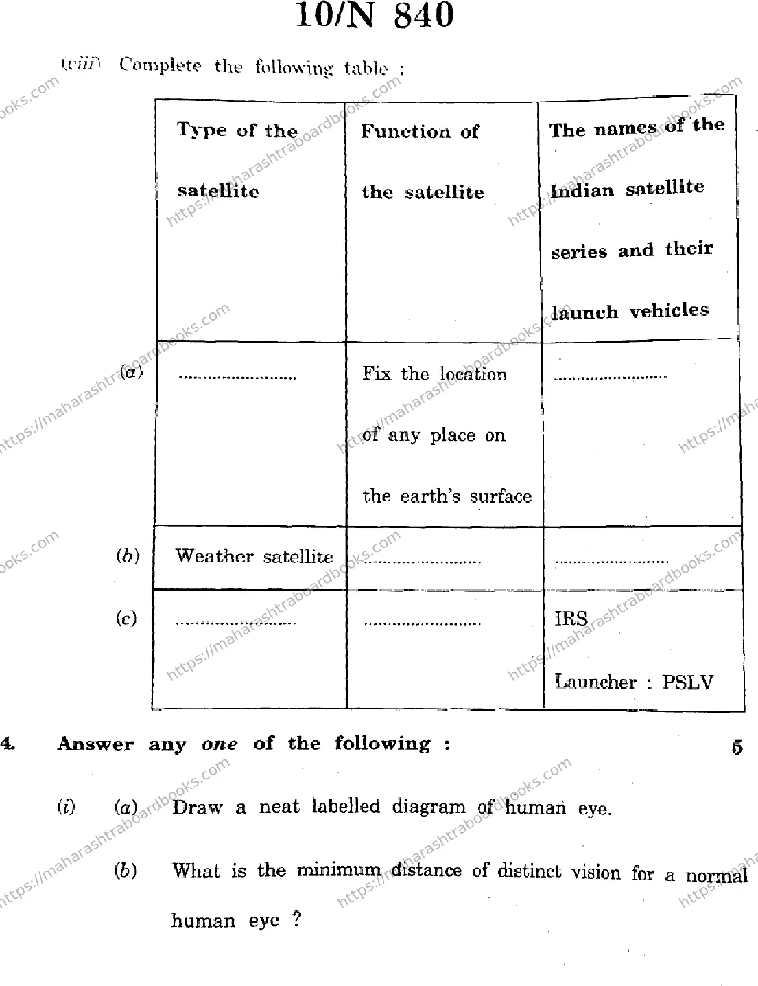 Maharashtra Board Solution SSC Science-and-Technology- N-840 2025 Image 10