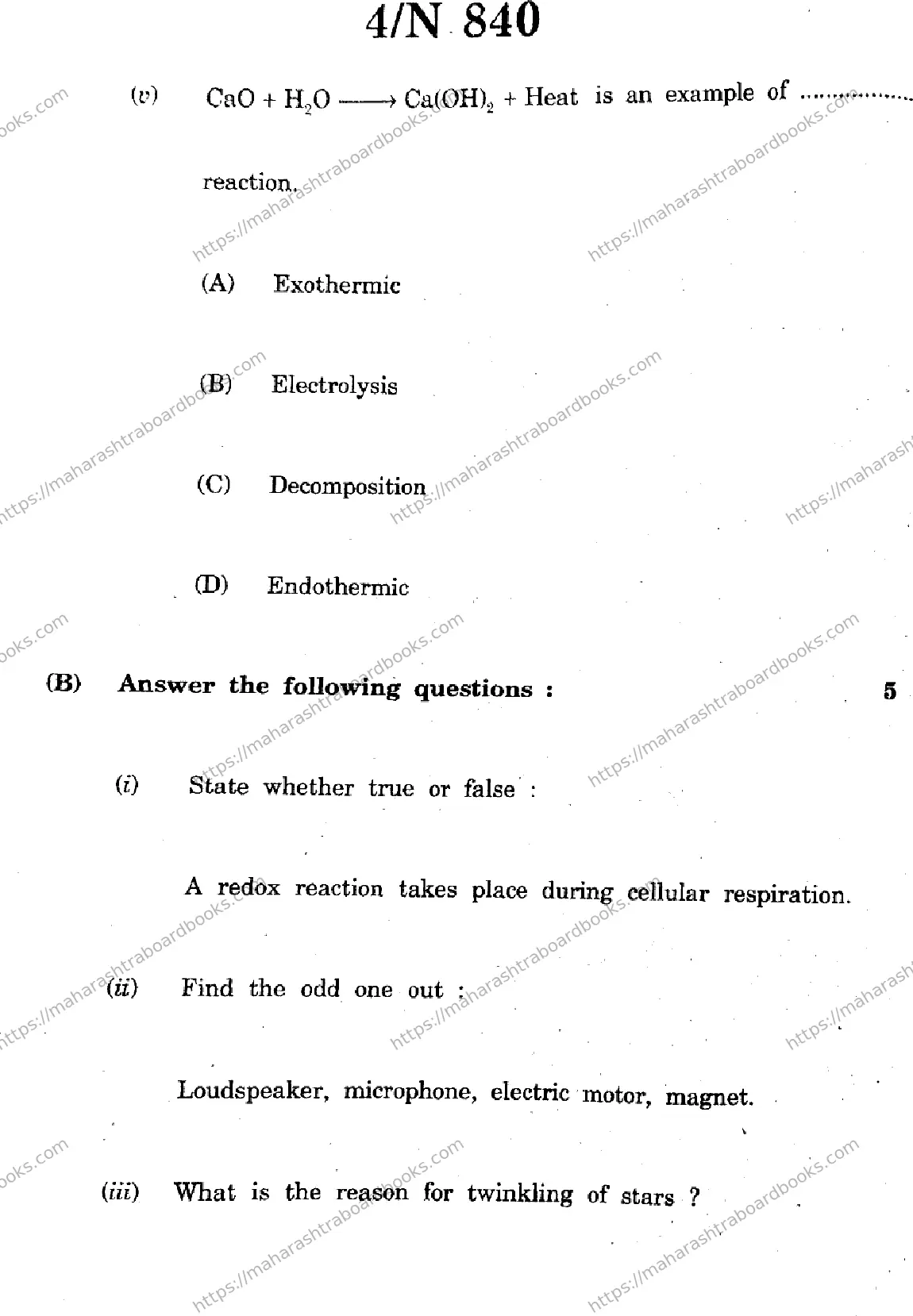 Maharashtra Board Solution SSC Science-and-Technology- N-840 2025 Image 4