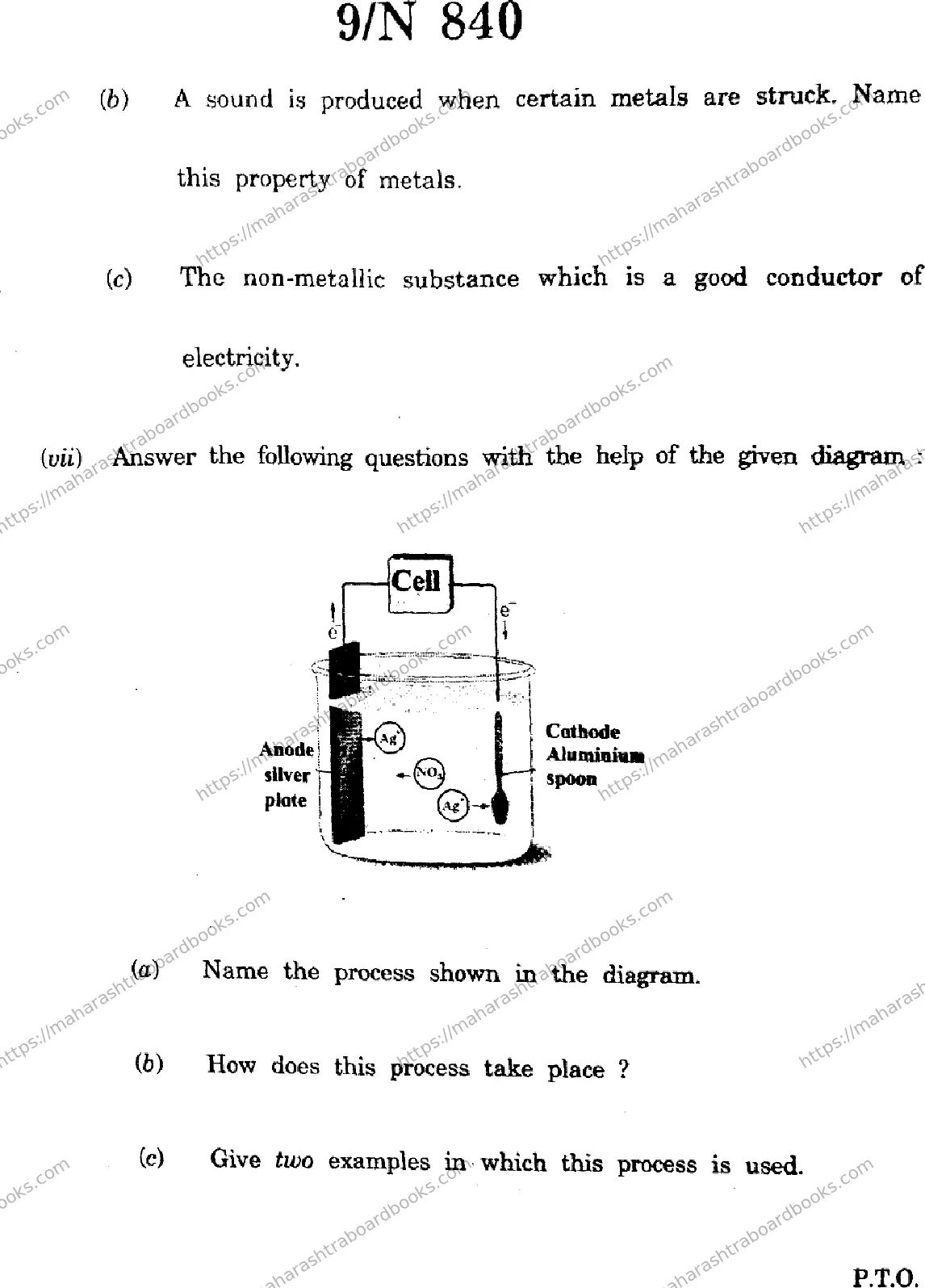 Maharashtra Board Solution SSC Science-and-Technology- N-840 2025 Image 9