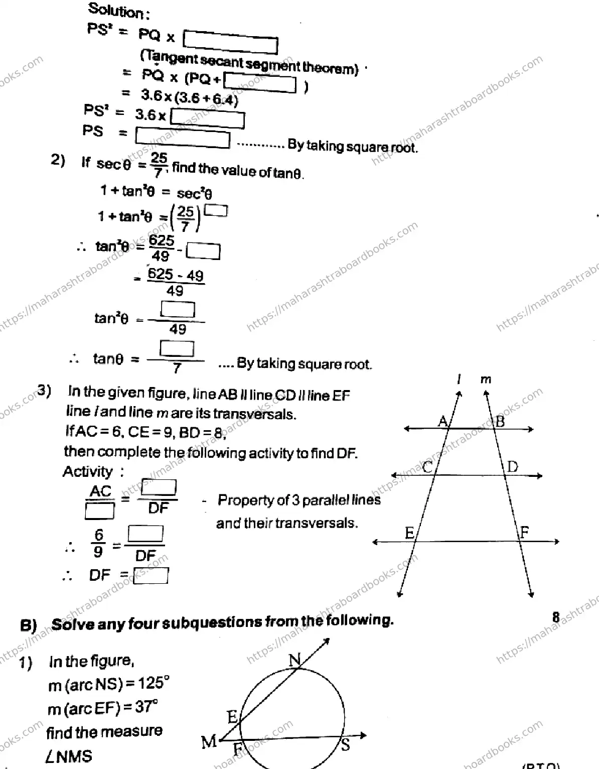 Maharashtra Board Solution SSC PRELIMINARY MATHEMATICS 2 140126 PRELIMINARY MATHEMATICS 2 140126 2026 Image 2