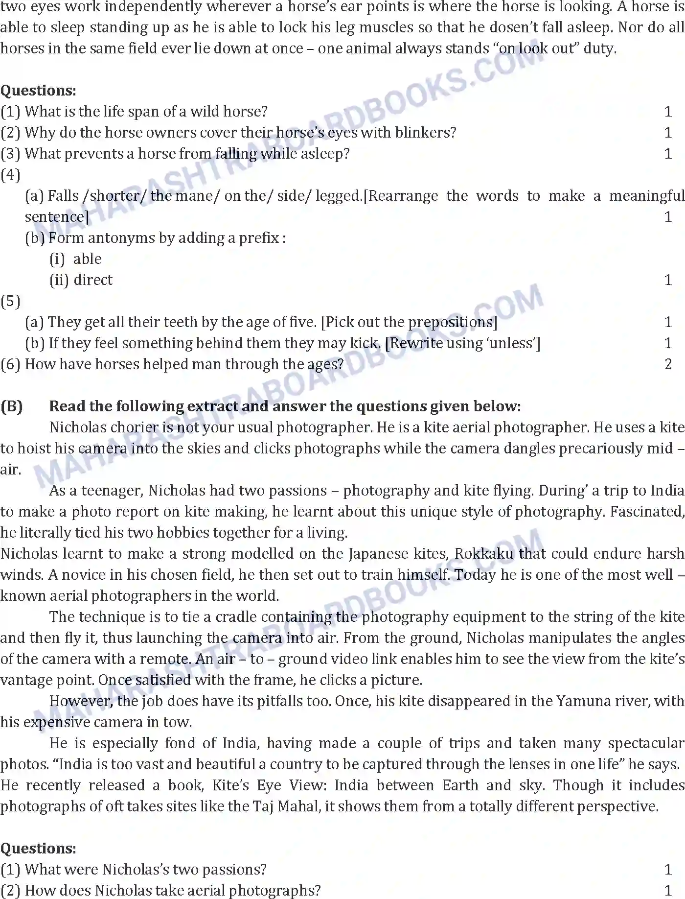 Maharashtra Board Solution SSC English Paper-A 2011 Image 3