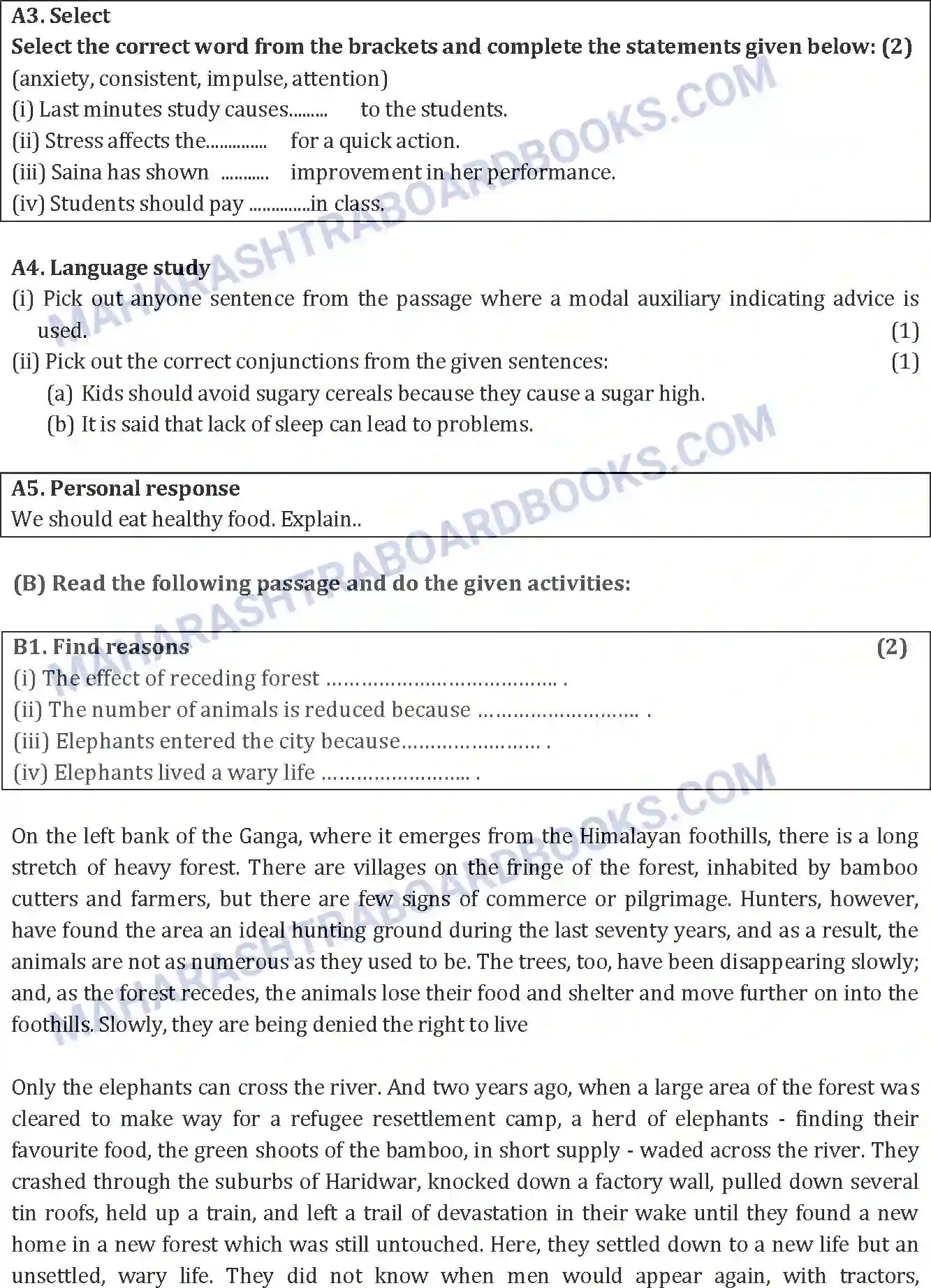 Maharashtra Board Solution SSC English Paper-A 2015 Image 6