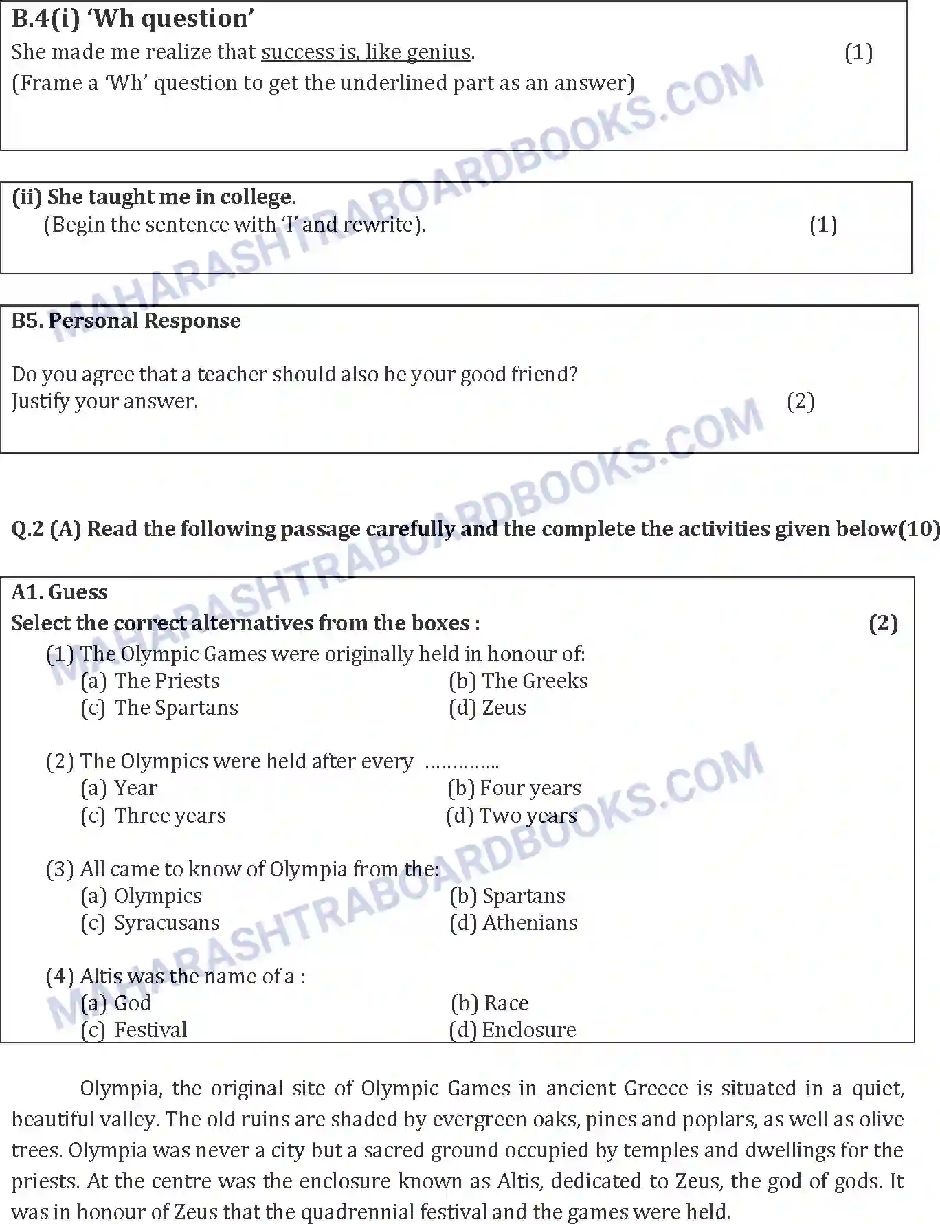 Maharashtra Board Solution SSC English Paper-A 2016 Image 5