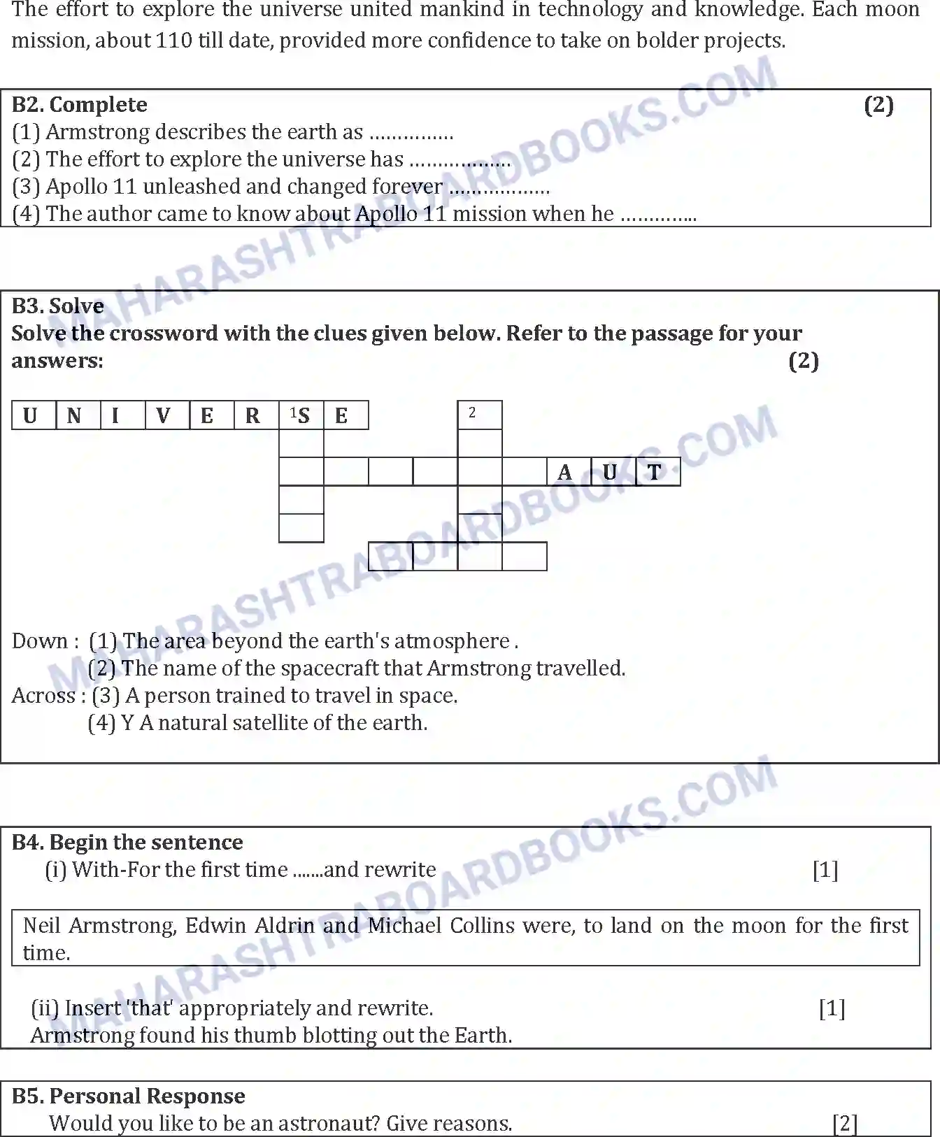 Maharashtra Board Solution SSC English Paper-A 2016 Image 8