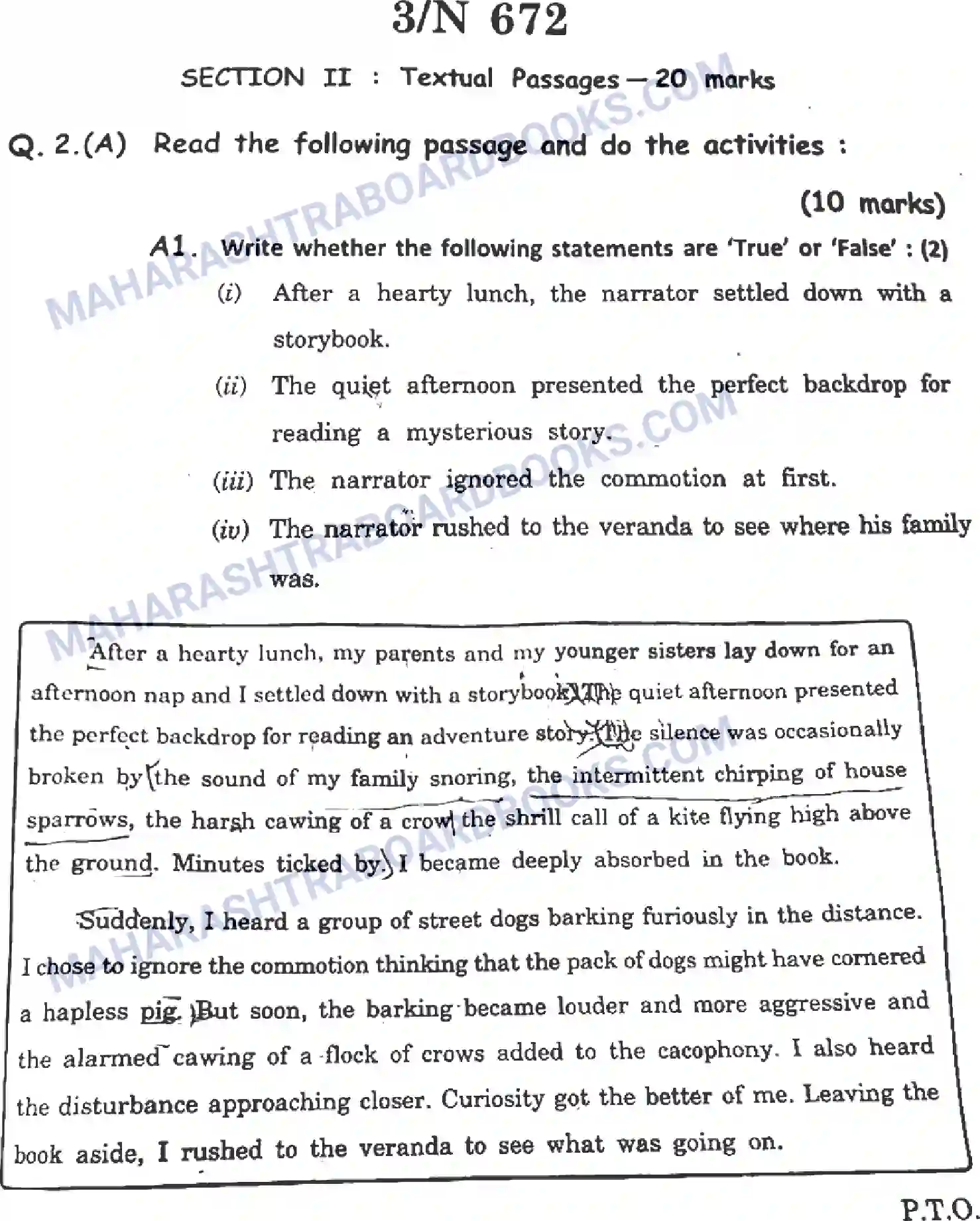 Maharashtra Board Solution SSC English Paper-A 2022 Image 3