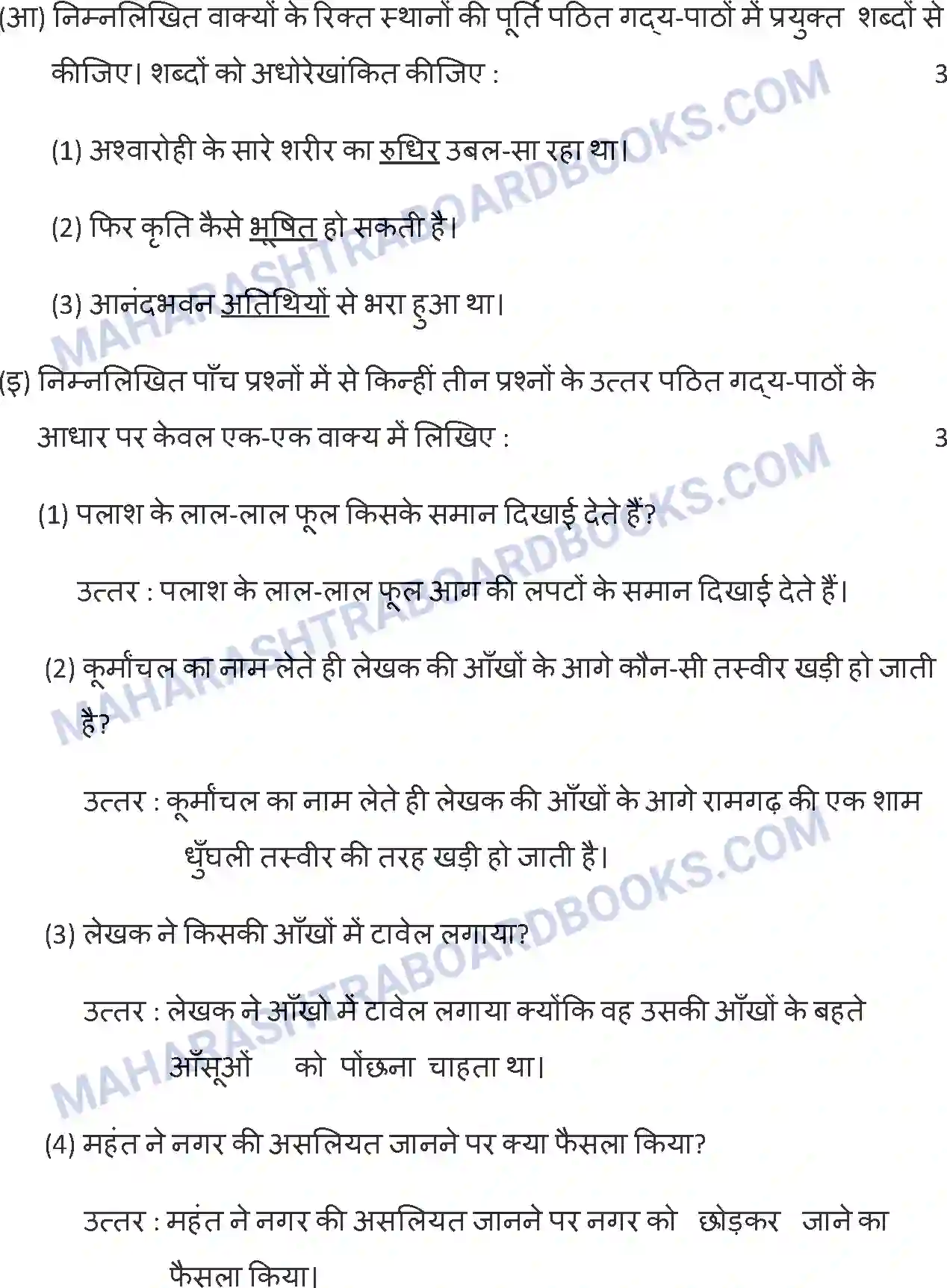 Maharashtra Board Solution SSC Hindi Paper-A 2014 Image 11