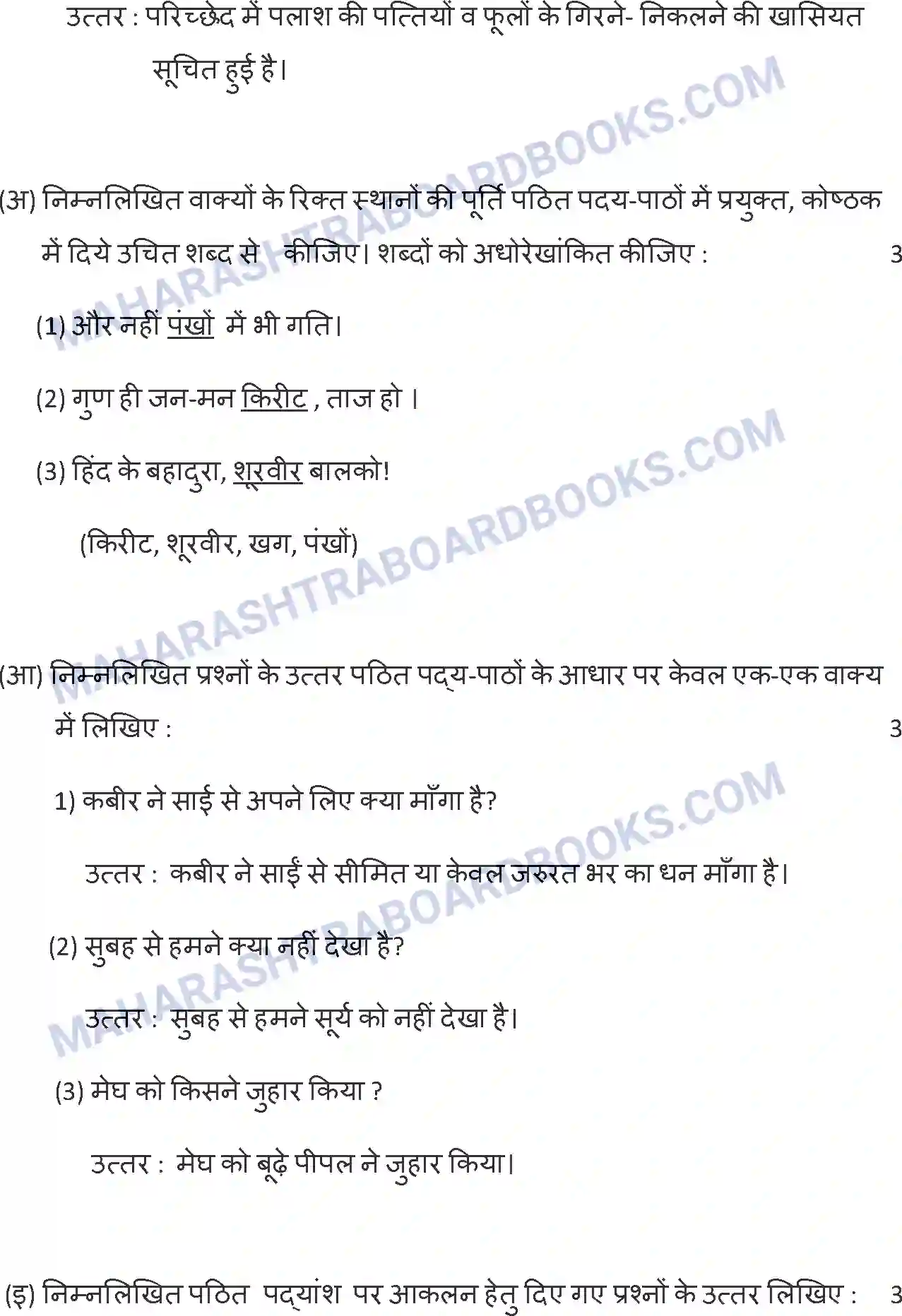 Maharashtra Board Solution SSC Hindi Paper-A 2014 Image 17