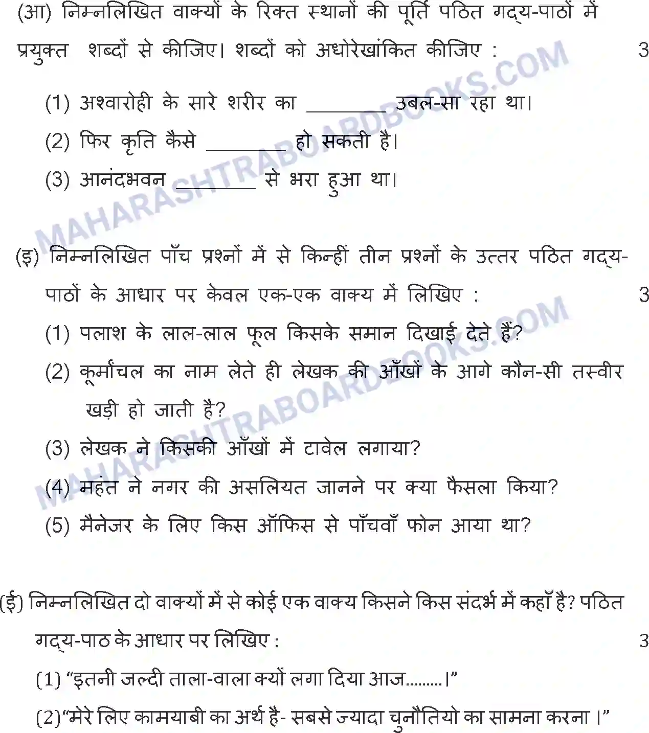 Maharashtra Board Solution SSC Hindi Paper-A 2014 Image 2