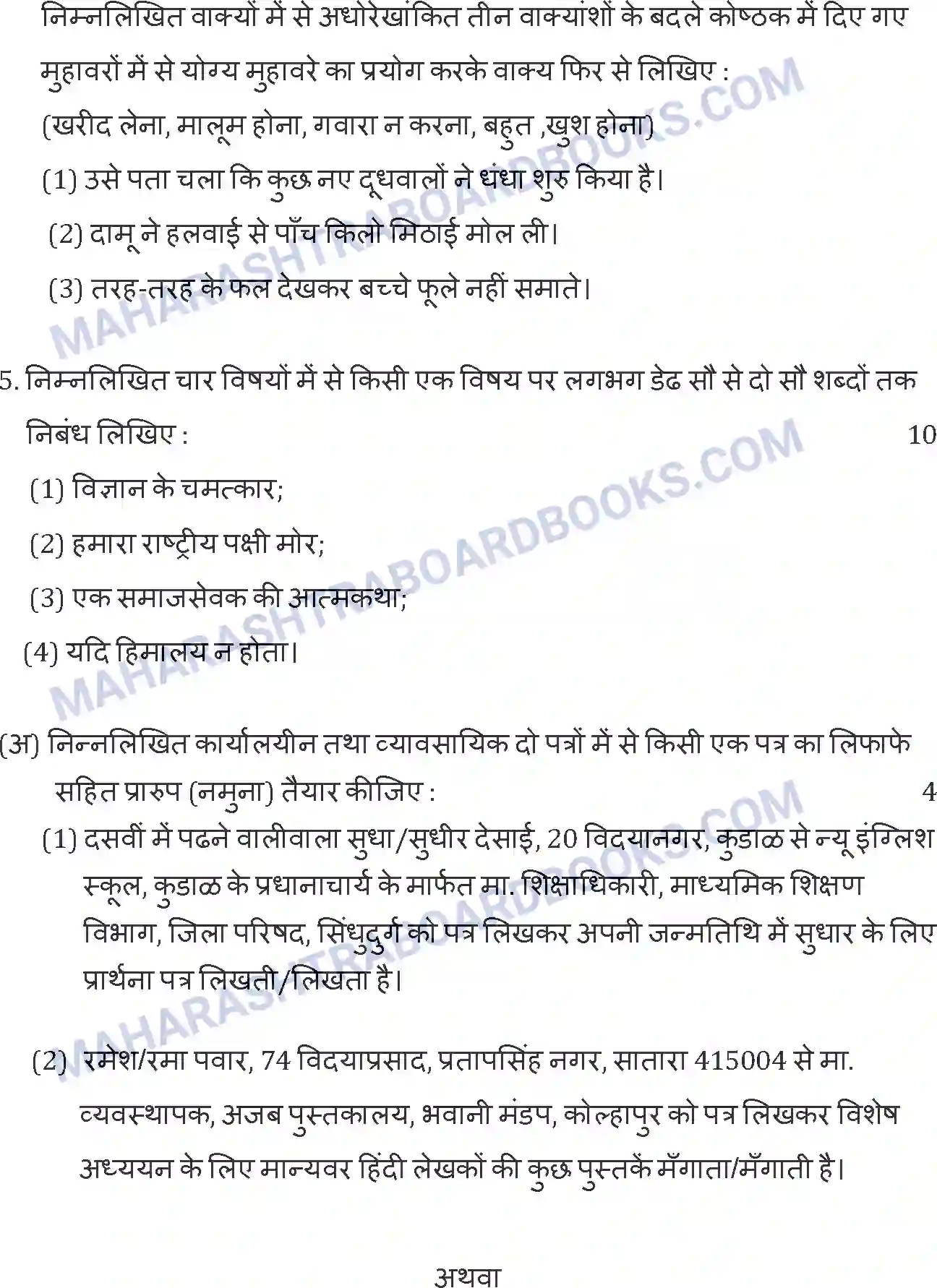 Maharashtra Board Solution SSC Hindi Paper-A 2014 Image 8