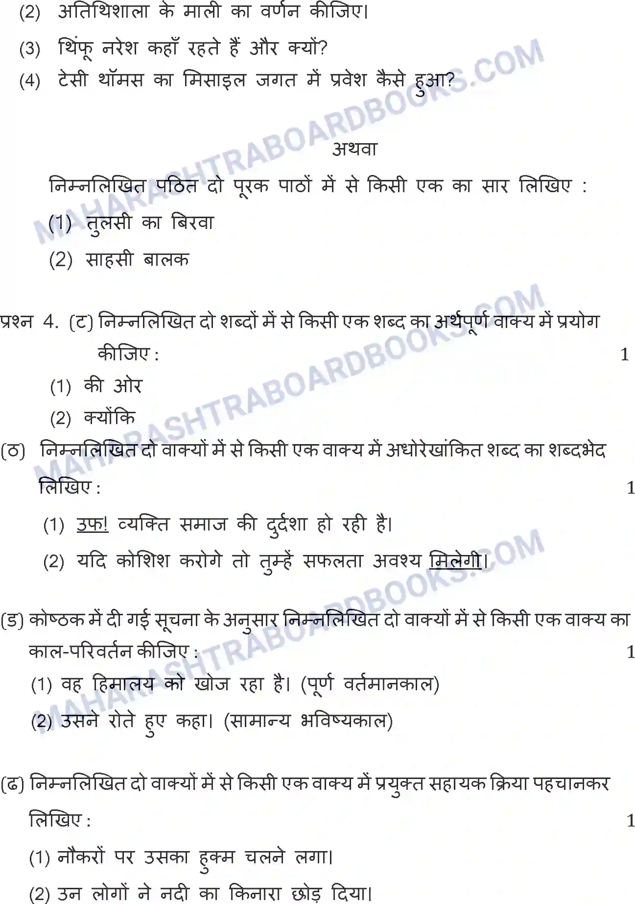 Maharashtra Board Solution SSC Hindi Paper-A 2016 Image 5