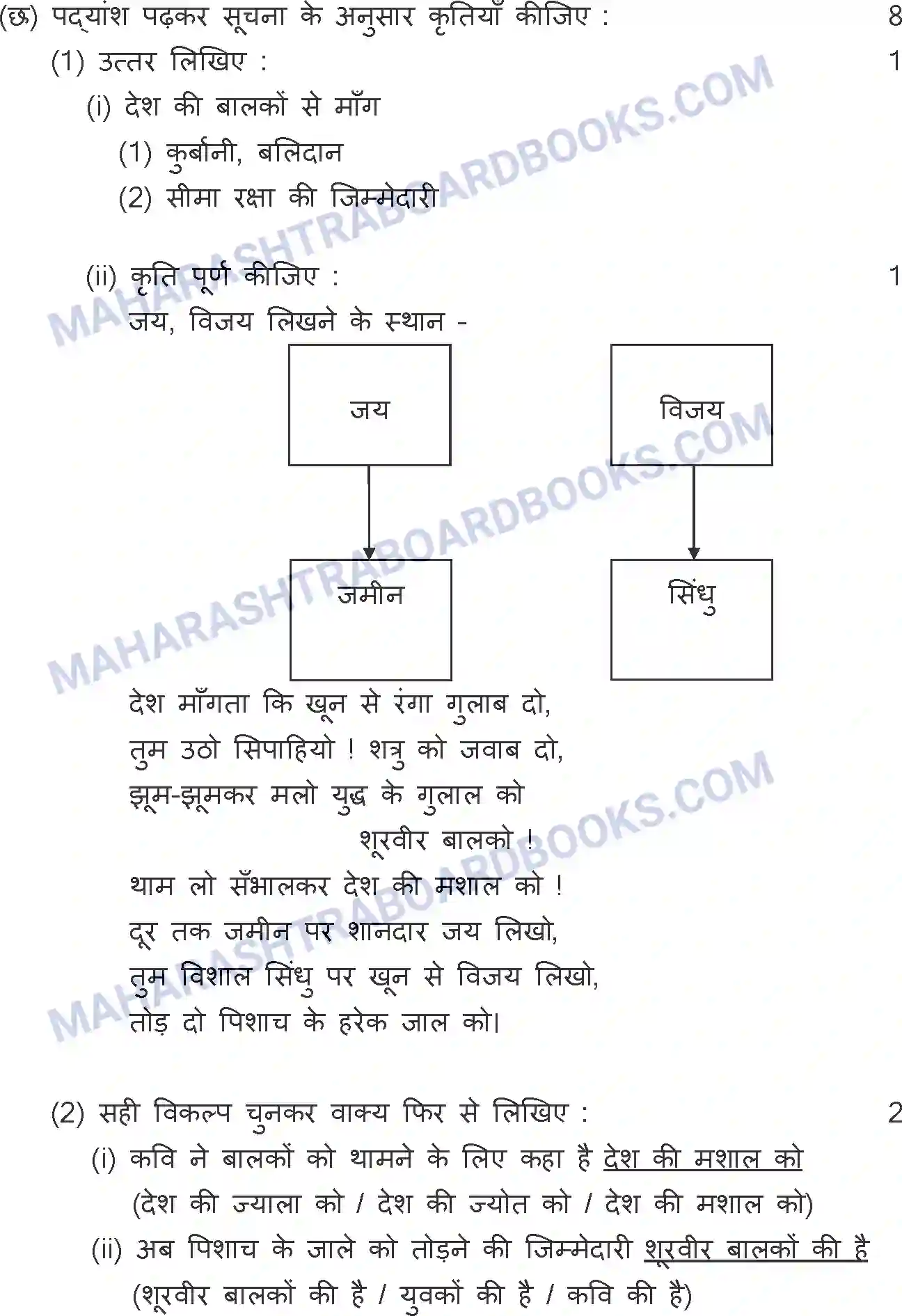 Maharashtra Board Solution SSC Hindi Paper-A 2017 Image 22