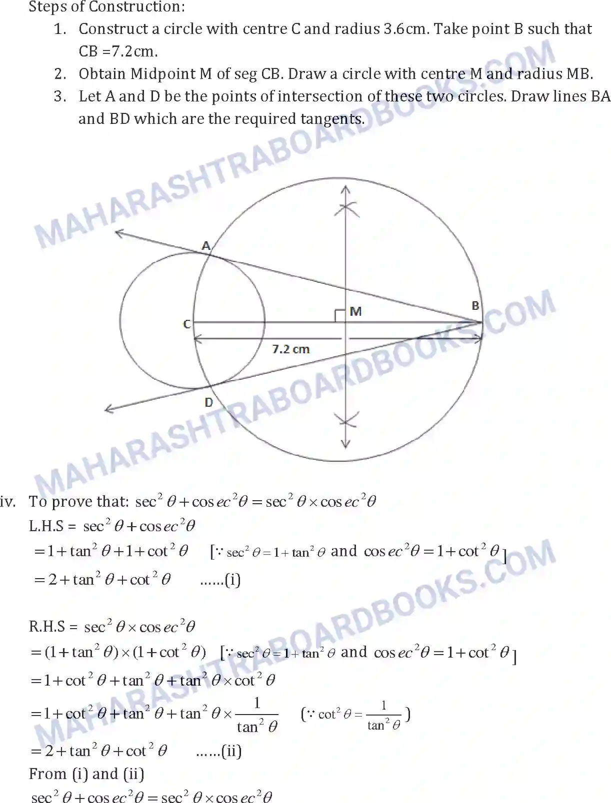 Maharashtra Board Solution SSC Mathematics Paper-B 2014 Image 10