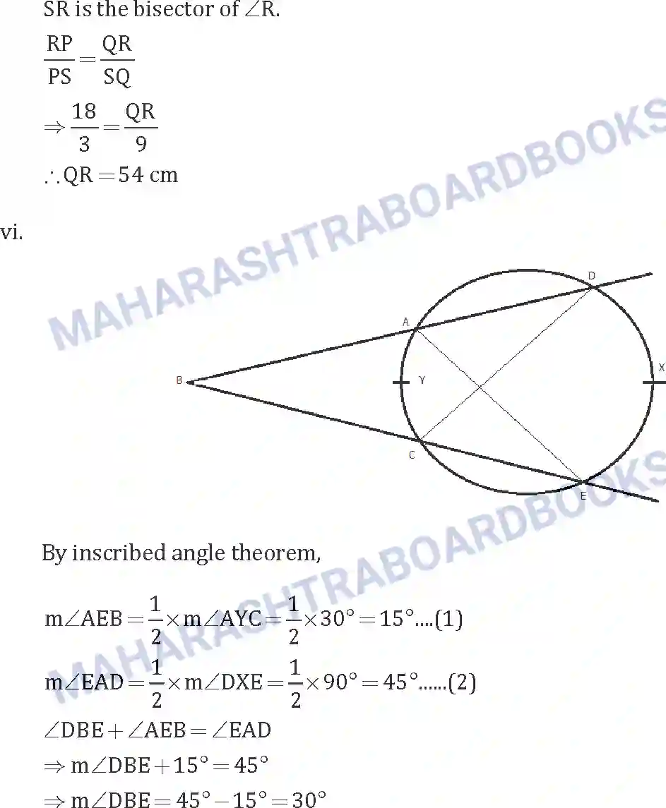 Maharashtra Board Solution SSC Mathematics Paper-B 2015 Image 7