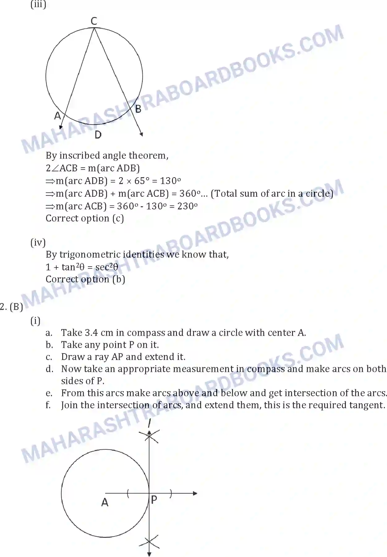 Maharashtra Board Solution SSC Mathematics Paper-B 2019 Image 10