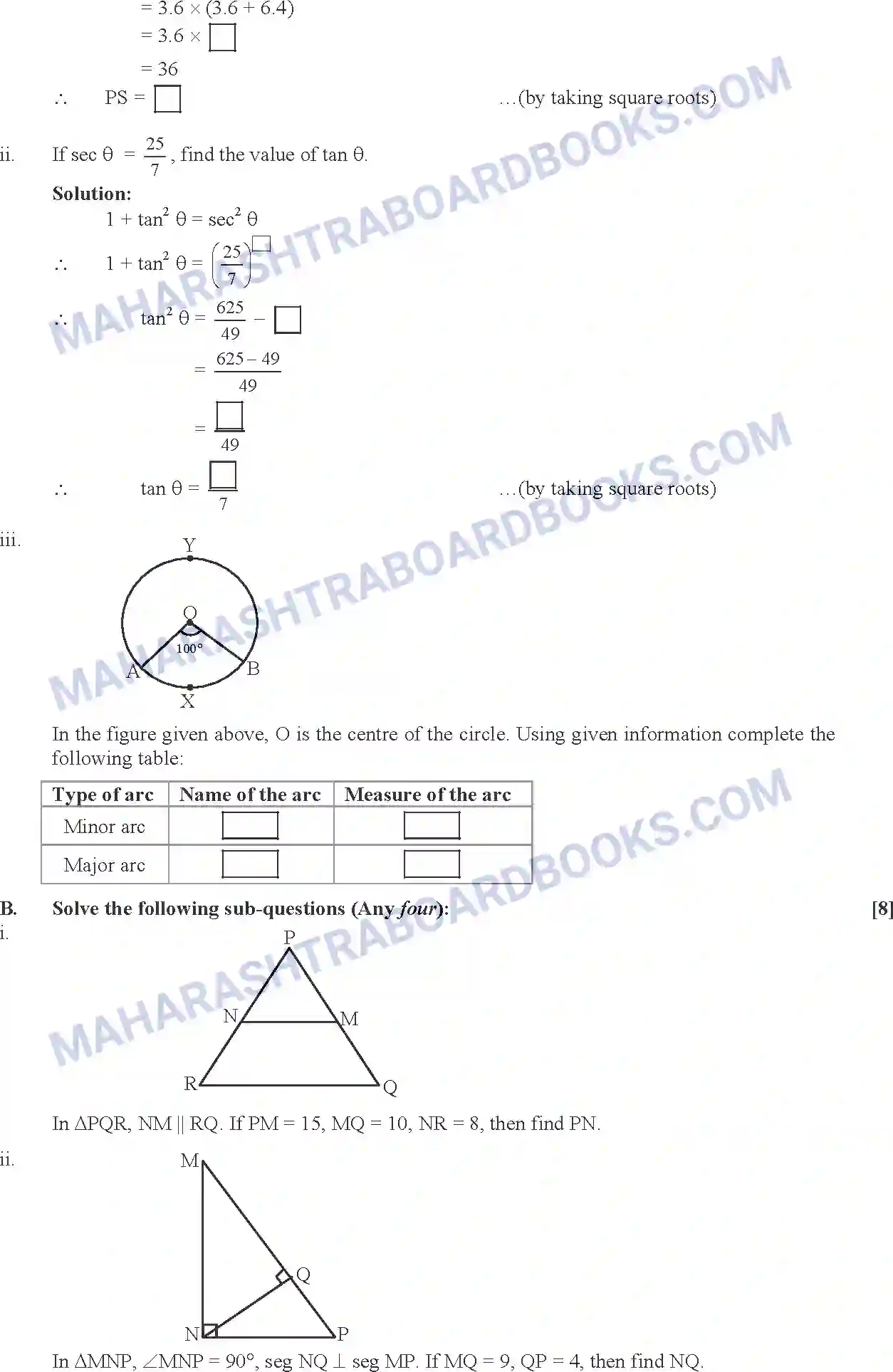 Maharashtra Board Solution SSC Mathematics Paper-B 2020 Image 2