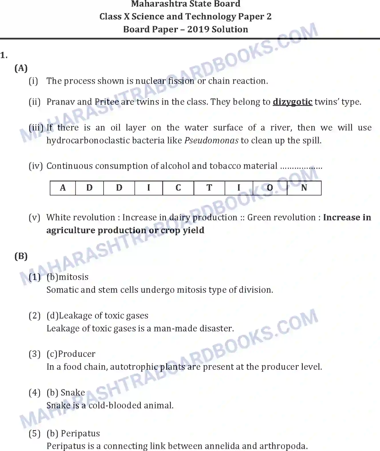 Maharashtra Board Solution SSC Science Paper-B 2019 Image 8