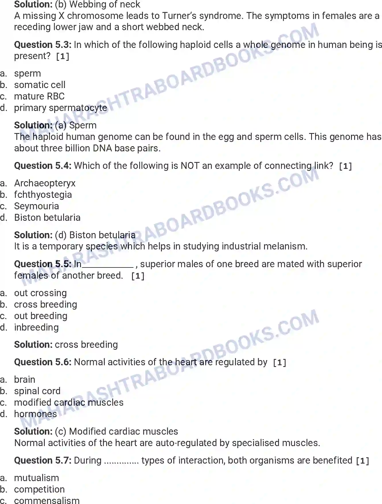 Maharashtra Board Solution HSC Biology Paper-A 2015 Image 12