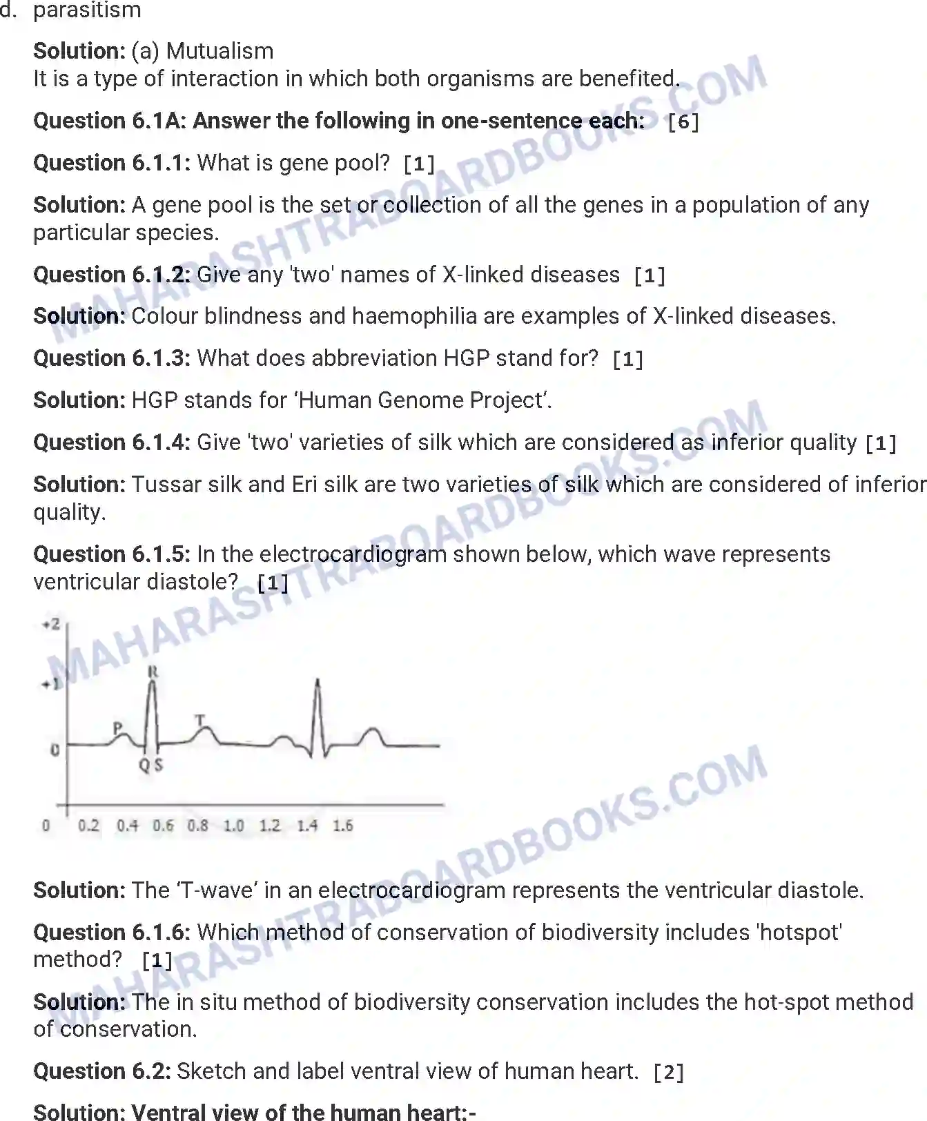 Maharashtra Board Solution HSC Biology Paper-A 2015 Image 13