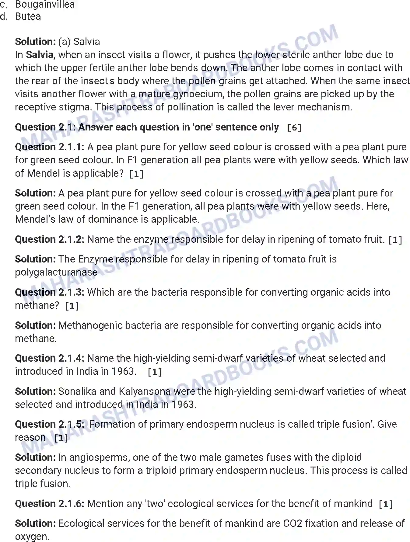 Maharashtra Board Solution HSC Biology Paper-A 2015 Image 3