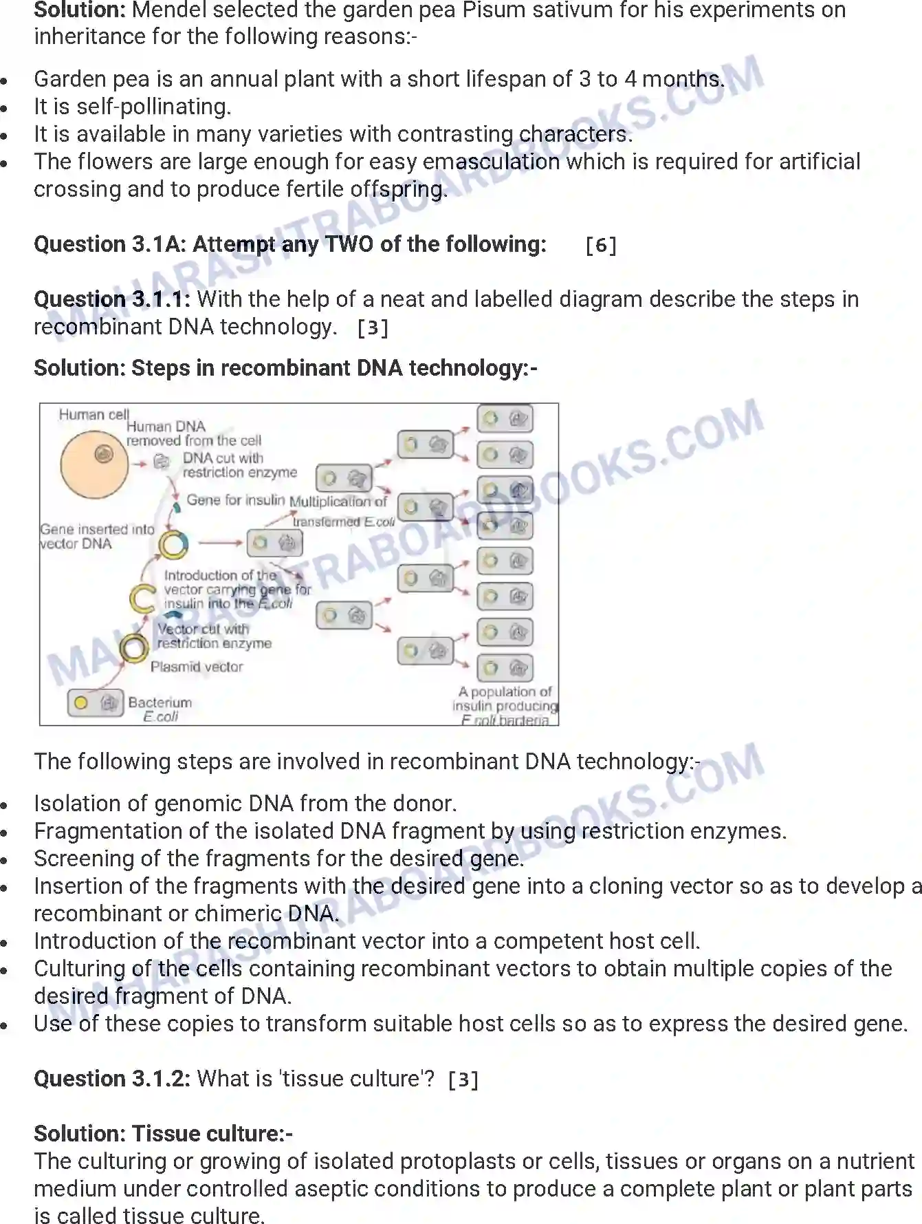 Maharashtra Board Solution HSC Biology Paper-A 2015 Image 6