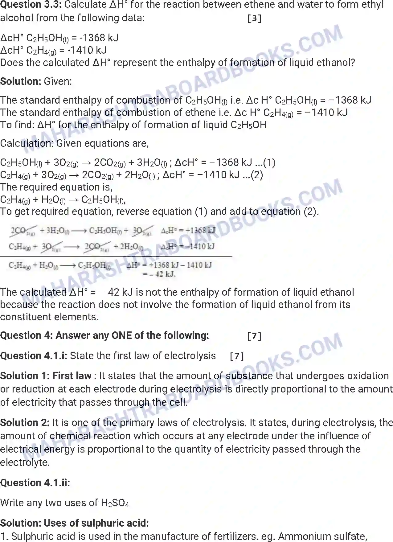 Maharashtra Board Solution HSC Chemistry Paper-A 2017 Image 10