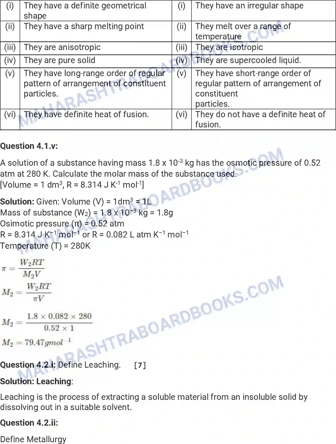 Maharashtra Board Solution HSC Chemistry Paper-A 2017 Image 12