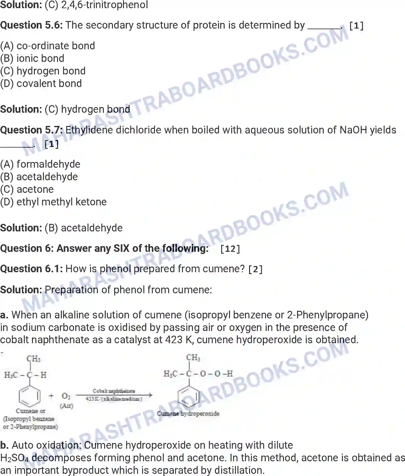 Maharashtra Board Solution HSC Chemistry Paper-B 2017 Image 16