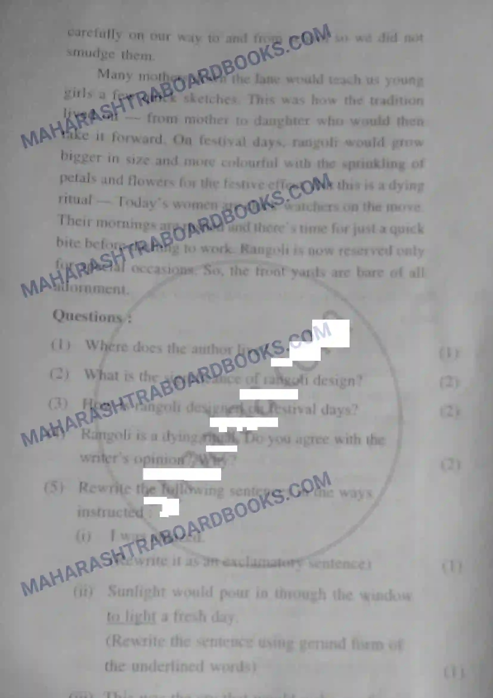 Maharashtra Board Solution HSC English Paper-A 2013 Image 7