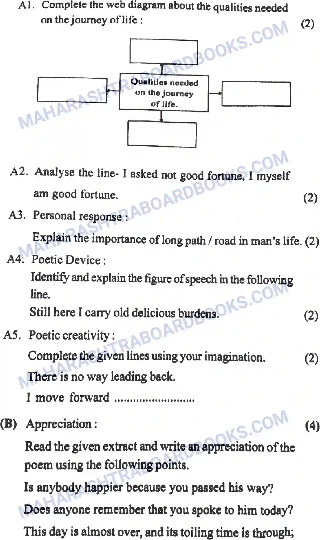 Maharashtra Board Solution HSC English Paper-A 2022 Image 9