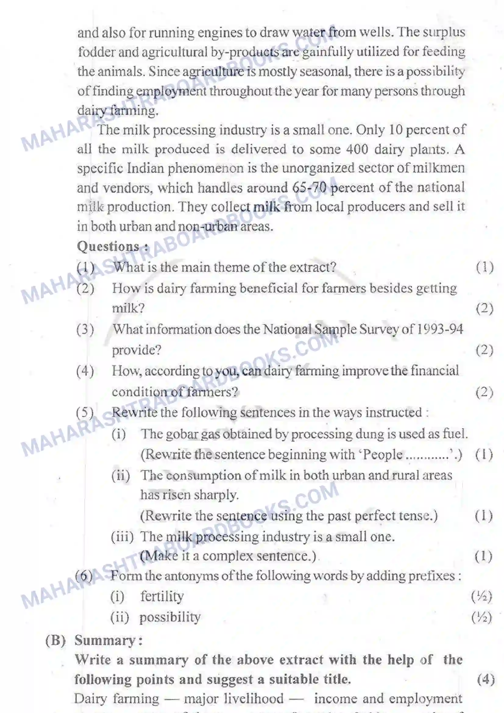 Maharashtra Board Solution HSC English Paper-B 2015 Image 6
