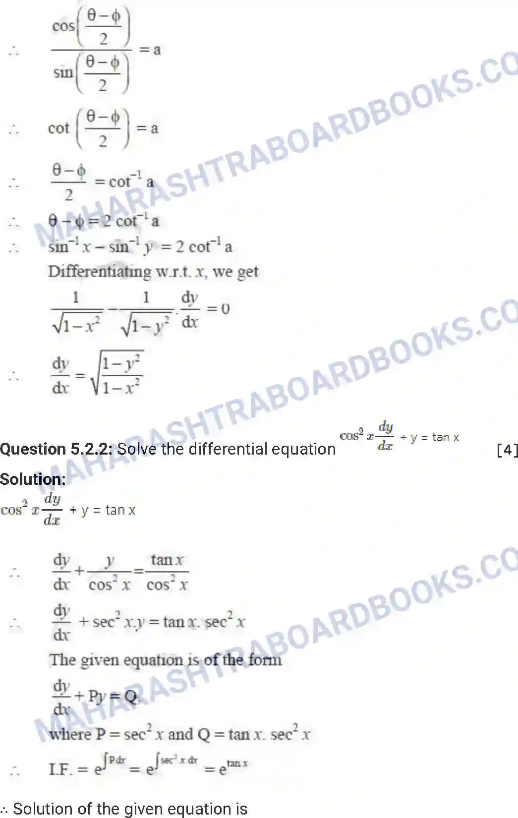 Maharashtra Board Solution HSC Mathematics Paper-A 2012 Image 24