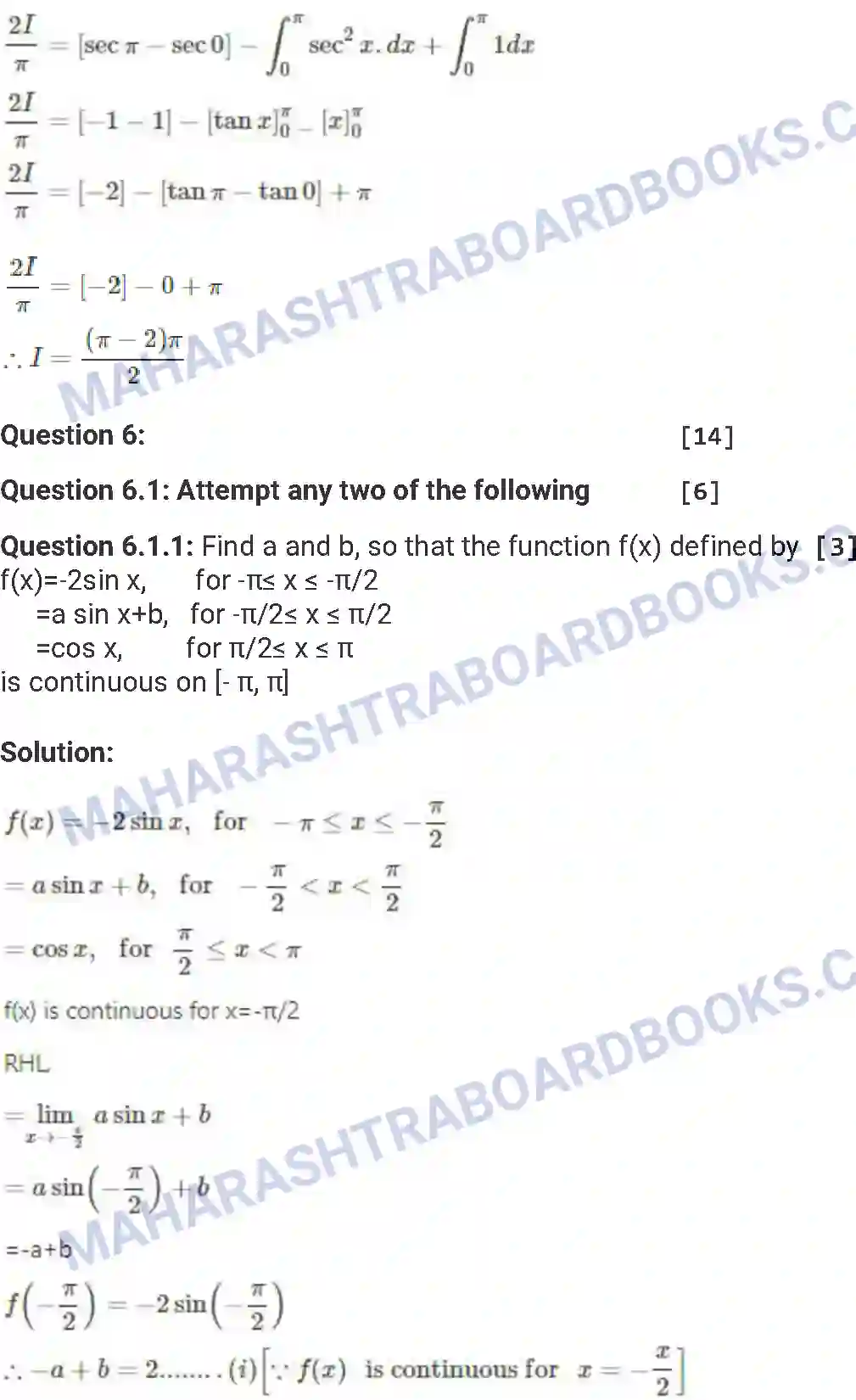 Maharashtra Board Solution HSC Mathematics Paper-A 2015 Image 27