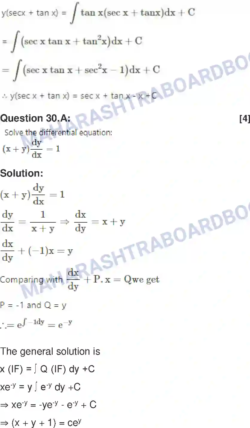 Maharashtra Board Solution HSC Mathematics Paper-A 2019 Image 23