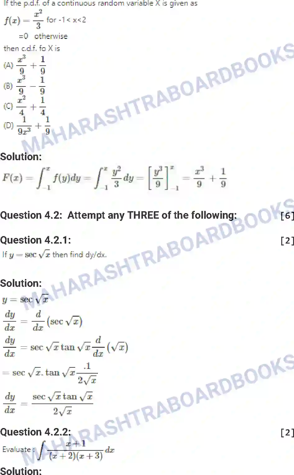 Maharashtra Board Solution HSC Mathematics Paper-B 2016 Image 16