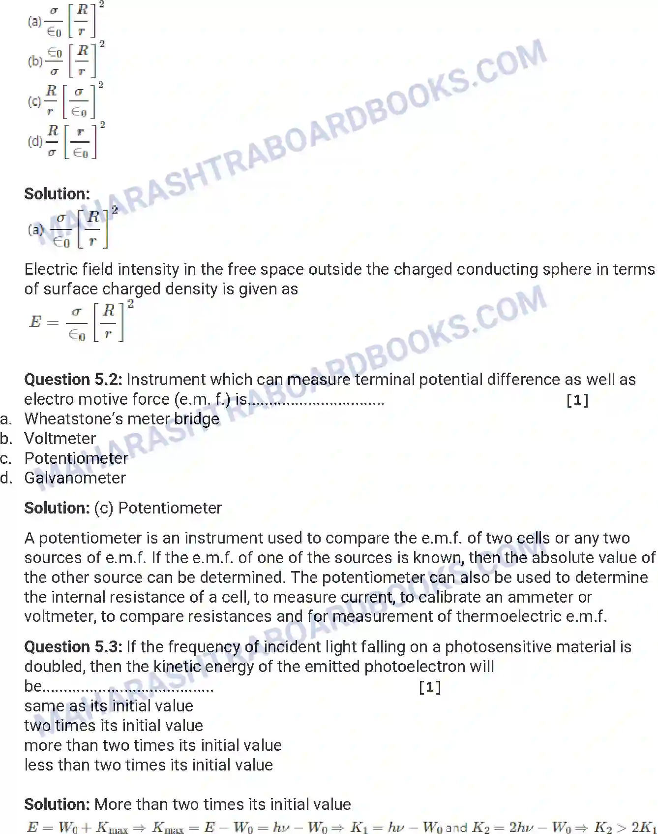 Maharashtra Board Solution HSC Physics Paper-A 2015 Image 16