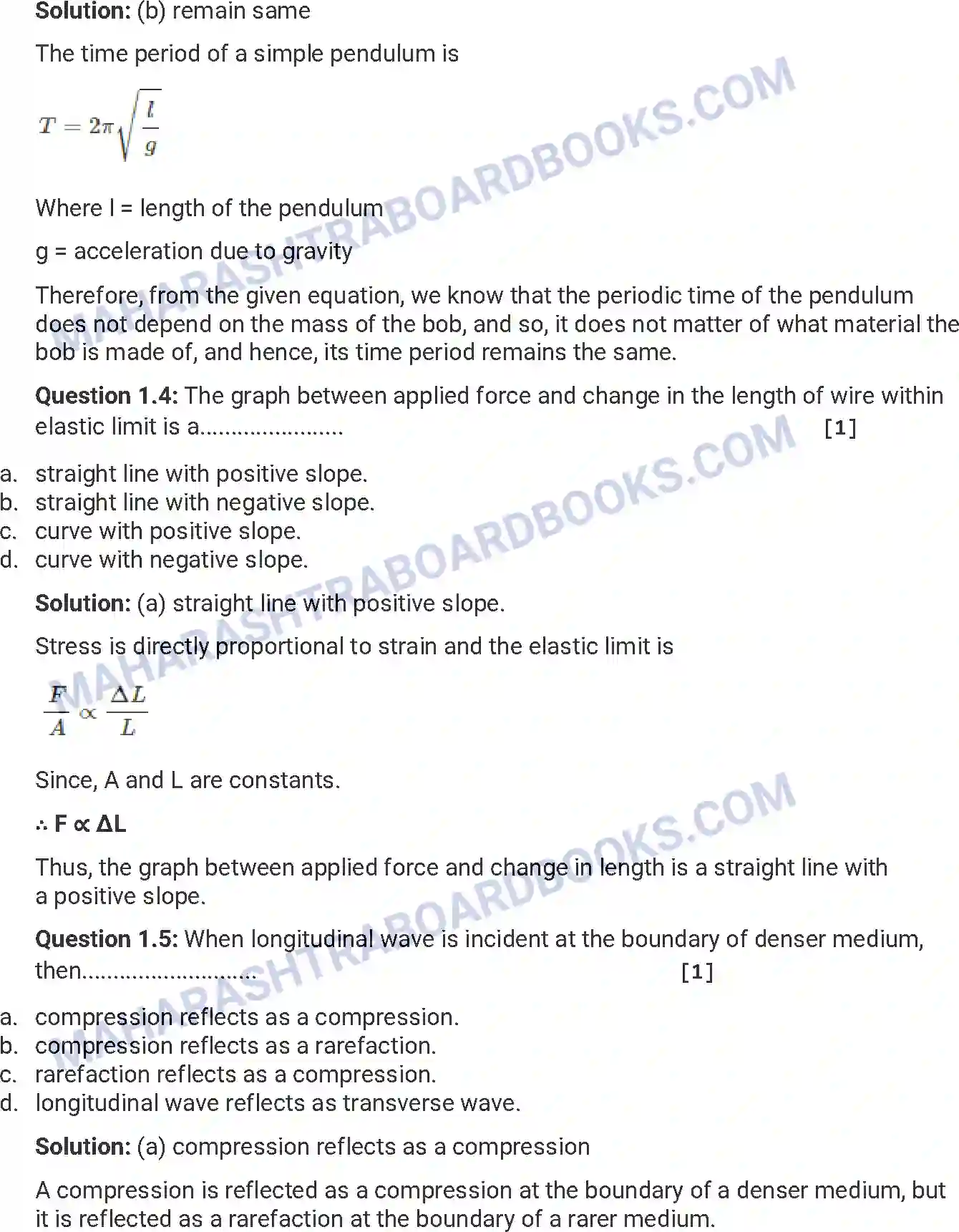 Maharashtra Board Solution HSC Physics Paper-A 2015 Image 2