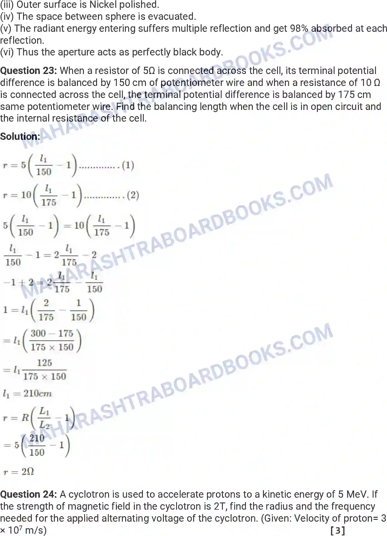 Maharashtra Board Solution HSC Physics Paper-A 2019 Image 12