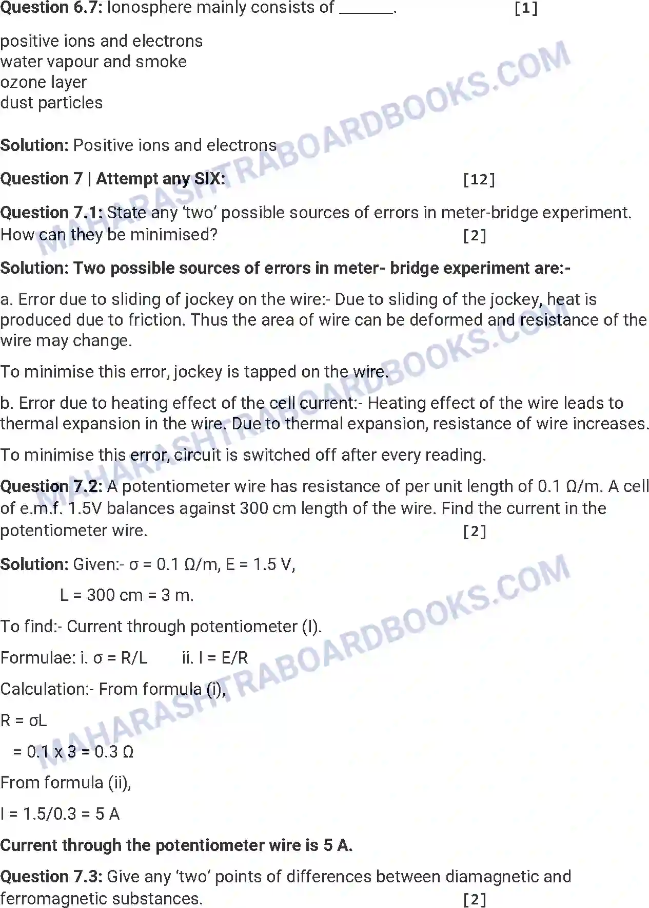 Maharashtra Board Solution HSC Physics Paper-B 2014 Image 26